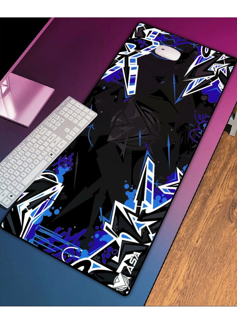ASA Extended Mouse Pad 90x40cm Non-Slip Rubber Base with Stitched Edges, Smooth Cloth Surface, Waterproof  - Image 2