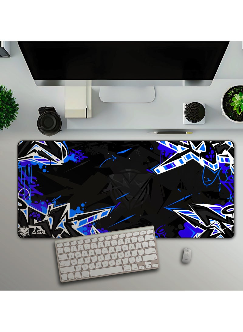 ASA Extended Mouse Pad 90x40cm Non-Slip Rubber Base with Stitched Edges, Smooth Cloth Surface, Waterproof  - Image 3