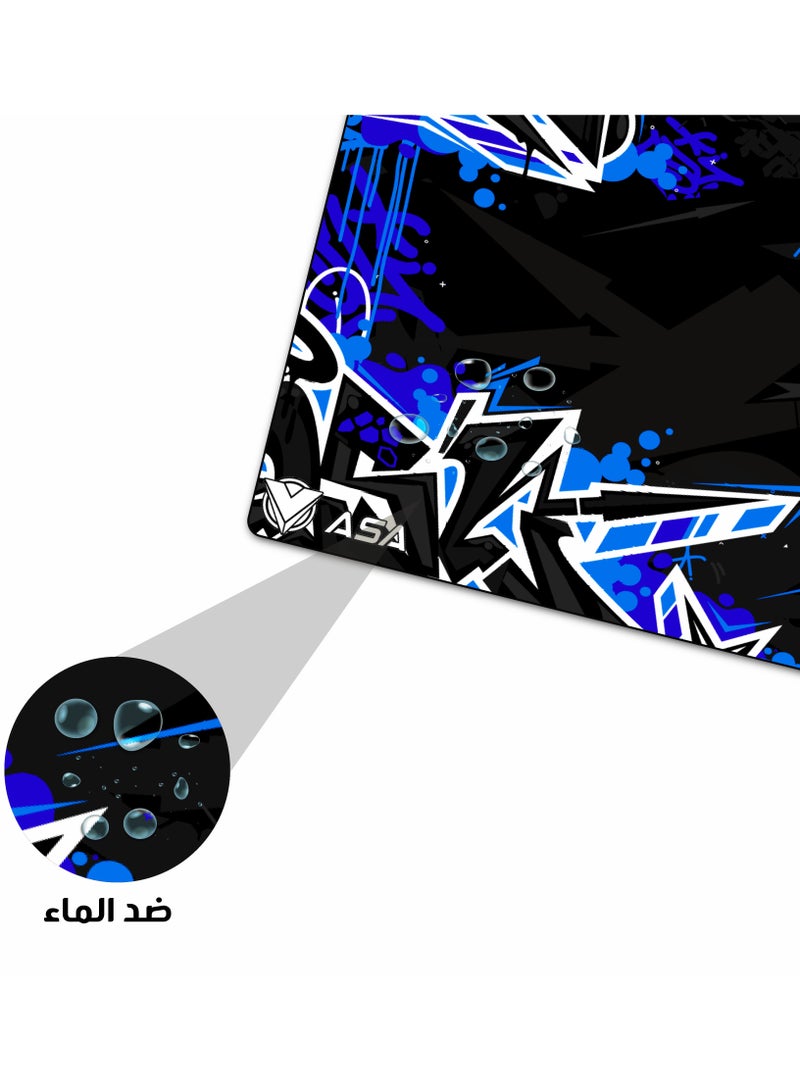 ASA Extended Mouse Pad 90x40cm Non-Slip Rubber Base with Stitched Edges, Smooth Cloth Surface, Waterproof  - Image 5