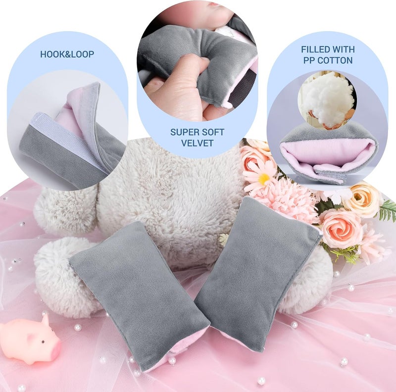 COOLBEBE وسادات كتف حزام مقعد السيارة COOLBEBE للأطفال الرضع والأطفال، أغطية حزام مقعد فائقة النعومة لجميع مقاعد السيارة/عربة الأطفال/عربة التسوق/كرسي الطعام (رمادي/وردي) - Image 5