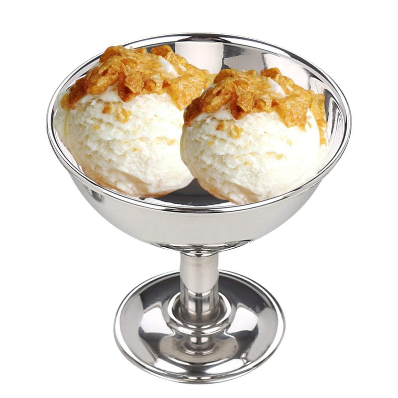 FINALITY كوب آيس كريم دندي من الفولاذ المقاوم للصدأ | وعاء آيس كريم - (طقم من 6) - Image 3