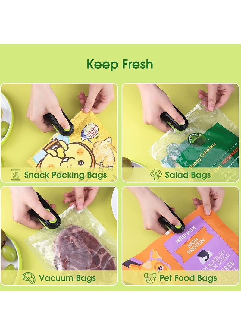 MS Mini Bag Sealer, 3 in 1 Mini Bag Sealer Heat Seal with Cutter & Magnet,Rechargeable Handheld Plastic Bag Resealer,Comes with USB C, for Chip Bags, Plastic Bags, Snack,etc  - Image 5