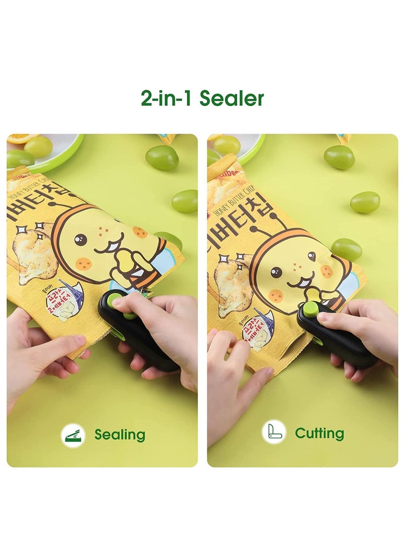 MS Mini Bag Sealer, 3 in 1 Mini Bag Sealer Heat Seal with Cutter & Magnet,Rechargeable Handheld Plastic Bag Resealer,Comes with USB C, for Chip Bags, Plastic Bags, Snack,etc  - Image 4