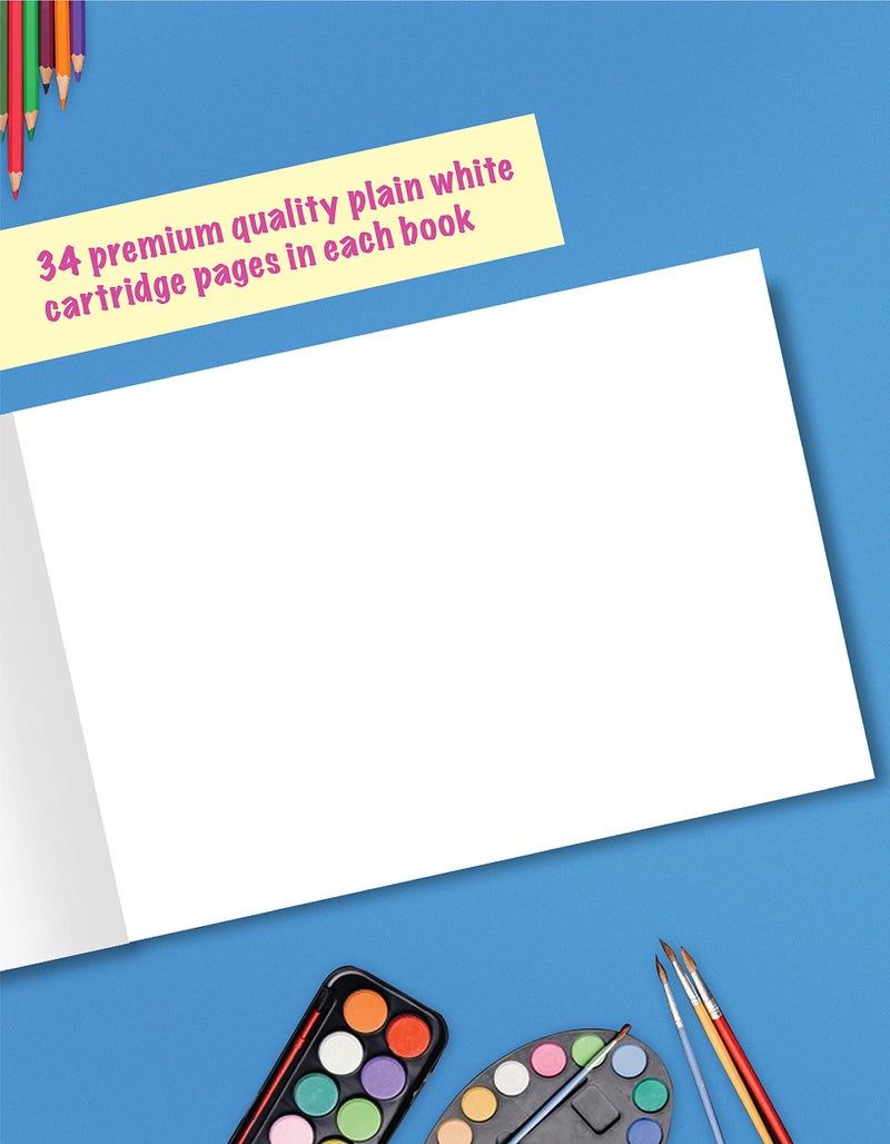 TARGET PUBLICATIONS A3 Drawing Book for Artists, Kids | A3 Sketch Book| 34 White Blank Plain Pages | Soft Bound | 42 x 29.7 cm| Sketching, Colouring, Painting | Pack of 3 - Image 2