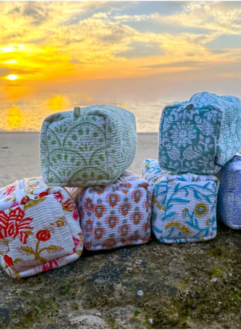 تحفة لوكس TohfaLuxe Esme Handmade Block Printed Pouch