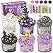 LAWOHO 6 Packs Purple Black Slime Kit Cloud Butter Clear Slime Slime kit for Girls Ages 812 Kids Slime Goodie Bag Stuffers for Birthday Halloween Party Favors Christmas Easter Gifts - Image 2
