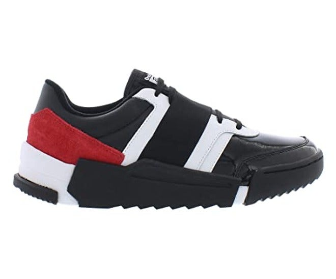 Onitsuka Tiger D-Trainer Unisex Low-Top Lace-Up Sneakers - Black/Classic Red-Black - Image 1
