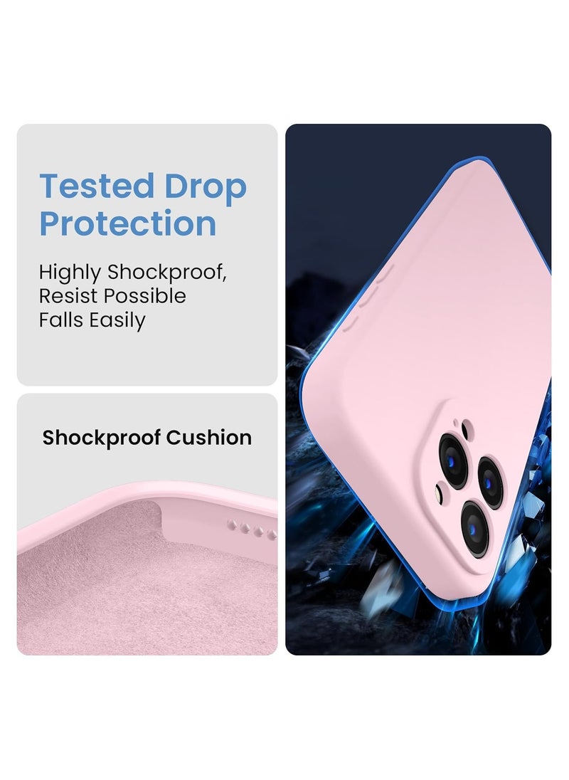 Raxoom Designed for iPhone 15 Pro Max Case, Silicone Upgraded [Camera Protection] for iPhone 15 ProMax Case with [2 Screen Protectors], Anti-Scratch Microfiber Lining, 6.7 inch, Chalk Pink - Image 3