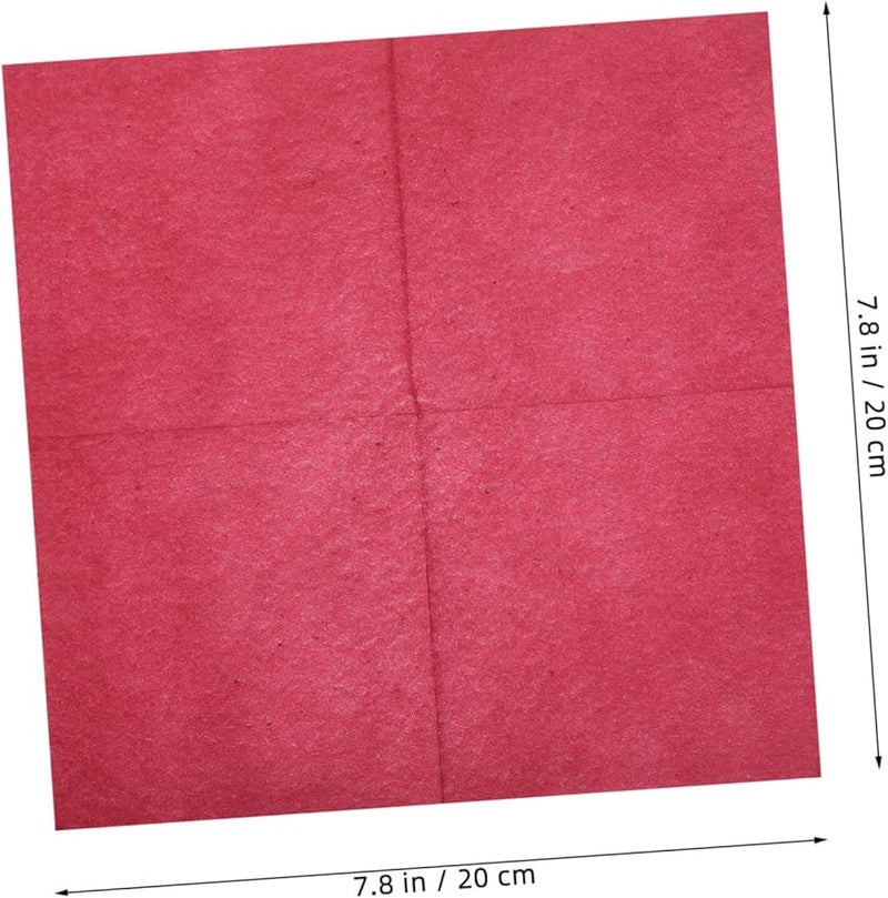 مناديل كوكتيل أحمر داكن يمكن التخلص منها 50 قطعة ورقية ناعمة ماصة للمشروبات حفلة عشاء زفاف عيد الميلاد - Image 3