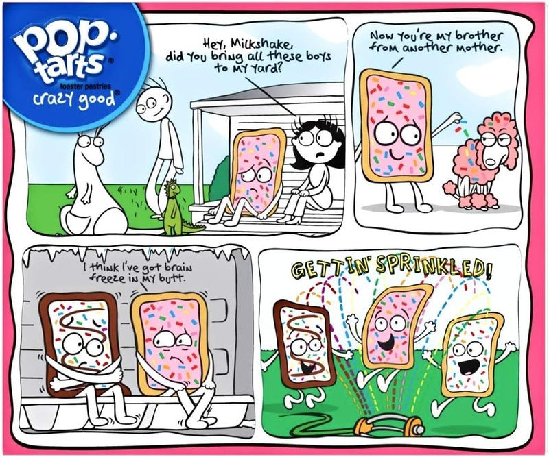 Pop Tarts Kellogg's Pop-Tarts Frosted Strawberry Milkshake Toaster Pastries, 28.2 oz, 16 Count - Image 4