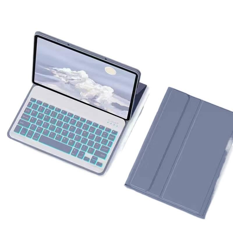 DGG حافظة آيباد بلوحة مفاتيح متوافقة مع iPad Air / iPad 10th Gen باللون بنفسجي باللون البنفسجي - Image 1