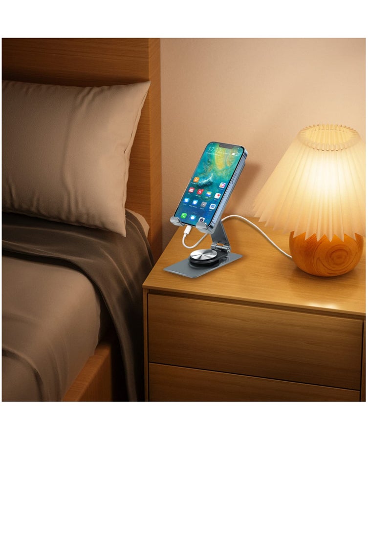 Excefore - Foldable Cell Phone Stand, Adjustable Desktop Phone Holder,  Compatible with All Mobile Phone, iPhone 14 13 Pro Max Mini, iPad, Tablet 4-11'', Suitable for Travel, for Desk, Office - Image 1