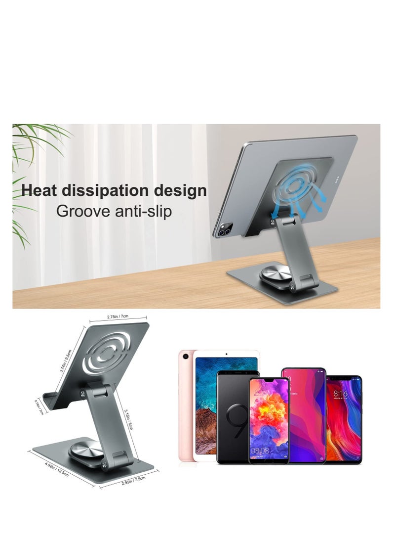 Excefore - Foldable Cell Phone Stand, Adjustable Desktop Phone Holder,  Compatible with All Mobile Phone, iPhone 14 13 Pro Max Mini, iPad, Tablet 4-11'', Suitable for Travel, for Desk, Office - Image 1
