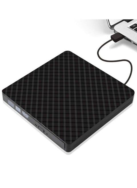 X8 USB 3.0/RW Portable Slim External DVD Player & ROM Recorder/Writer Support Mac/Linux/Win OS (Black)