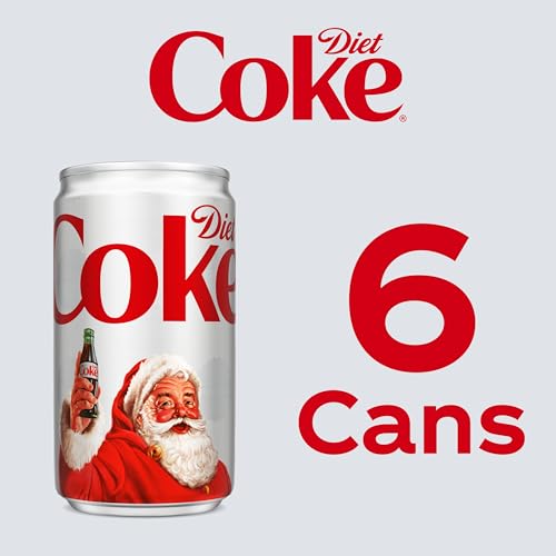 Diet Coke Soda Soft Drinks, 7.5 fl oz Cans, 6 Pack - Mini Soda Cans, Diet Cola - Image 3