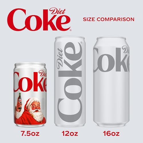 Diet Coke Soda Soft Drinks, 7.5 fl oz Cans, 6 Pack - Mini Soda Cans, Diet Cola - Image 2