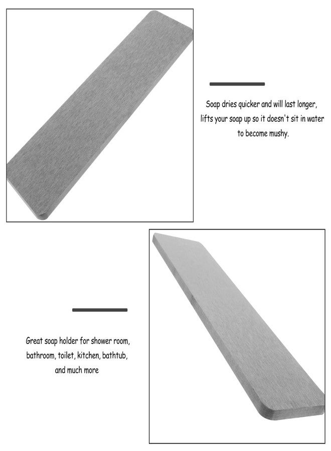 Hemobllo Instant Dry Diatomite Sink Tray, 11.8" Water Absorbent Stone Tray for Bathroom Countertop, Fast Drying Diatomaceous Earth Mat for Soap, Toothbrush and Lotion Bottles, Non-Slip Sink Organizer - Image 4
