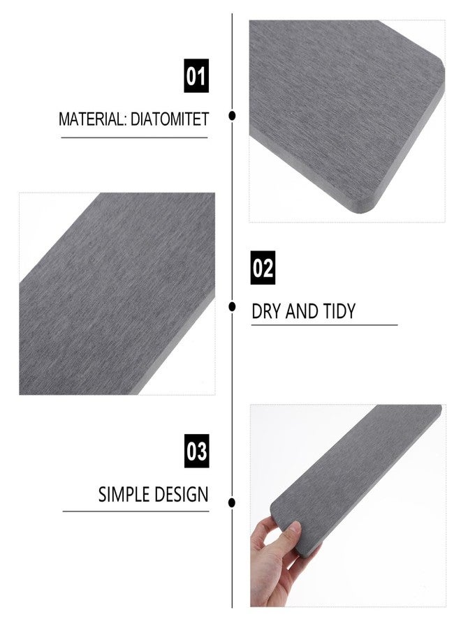 Hemobllo Instant Dry Diatomite Sink Tray, 11.8" Water Absorbent Stone Tray for Bathroom Countertop, Fast Drying Diatomaceous Earth Mat for Soap, Toothbrush and Lotion Bottles, Non-Slip Sink Organizer - Image 5