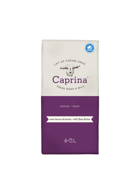 Caprina by Canus Bar Soap 32 Oz 6 Pack With Fresh Canadian Goat Milk Vitamin A B3 Potassium Zinc and Selenium 6 Shea Butter 1 Count