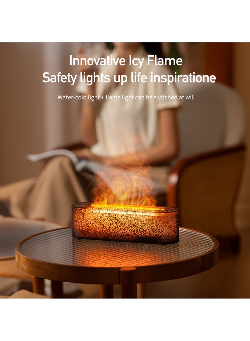 Essential Oil Diffuser,Flame Humidifier, 150ml Crack Flame Aromatherapy Machine, Aroma Diffuser Essential Oil Air Humidifier,Aromatherapy Machine Humidifier With Colorful Ambient Light.  - Image 2