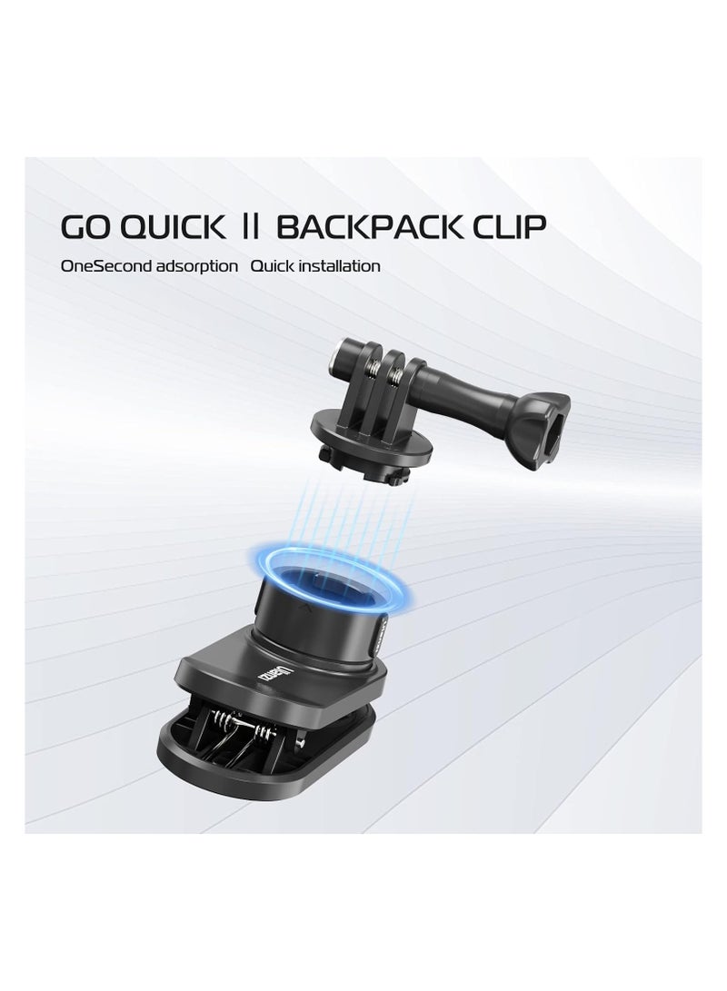 Ulanzi ULANZI CO62 Go Quick II Backpack Strap Mount – Quick-Release Shoulder Strap Clip for Action Cameras (GoPro, DJI, Insta360) – Hands-Free POV Mount for Travel, Hiking, Vlogging  - Image 3