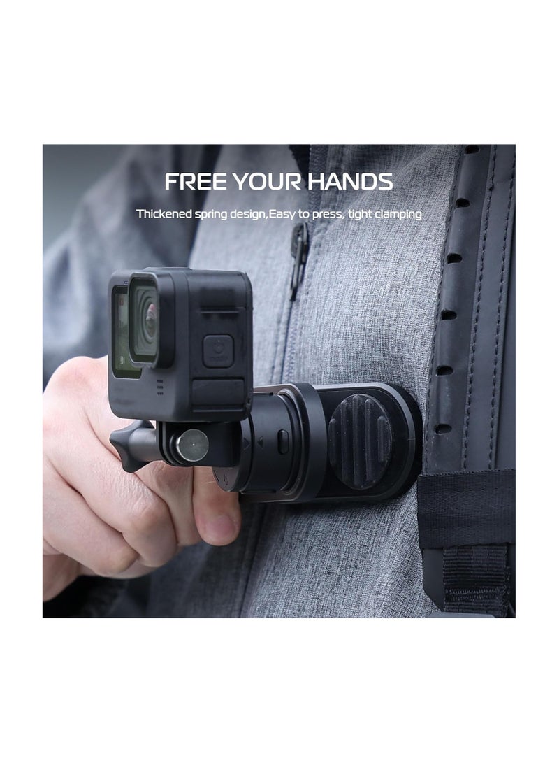 Ulanzi ULANZI CO62 Go Quick II Backpack Strap Mount – Quick-Release Shoulder Strap Clip for Action Cameras (GoPro, DJI, Insta360) – Hands-Free POV Mount for Travel, Hiking, Vlogging  - Image 5