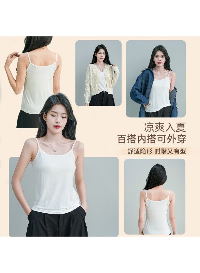 pincai Sleeveless Camisole For Women, Spring/Autumn Style, Round Neck, Suitable For Layering Or Outer Wear, Office Commute - Image 4