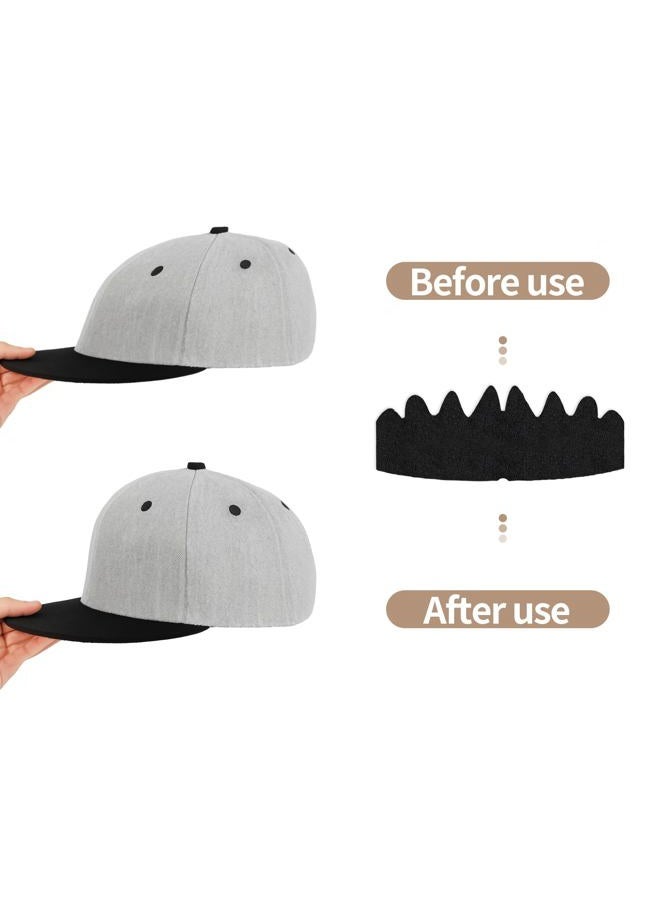 Creztail 20 PCS Baseball Caps Inserts, Felt Reusable & Washable hat liners sweat protection,sweat liners for baseball caps,hat shaper, hat insert to keep shape, golf hat sweat liner(Black & White) - Image 5