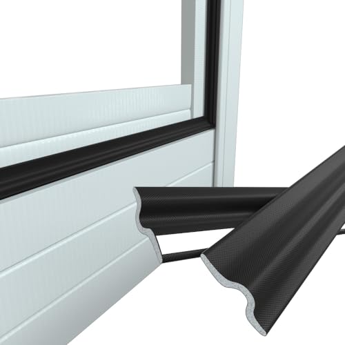 KAYLEINSTER 26 Ft Weather Stripping Door Seal Strip for Bottom of Door,Self-Adhesive Window Draft Stopper Foam Seal Strip,Soundproof Window Insulation for Winter Gap Blocker(Black) - Image 1