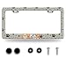 Omw2fyb Personalise Dog License Plate Frame Paw Prints License Plate Frames Car Universal Stainless Steel Accessories Cars Decor with 2 Holes and Screws Fits Standard Us Vehicles Size 122 X 6 Inches - Image 2