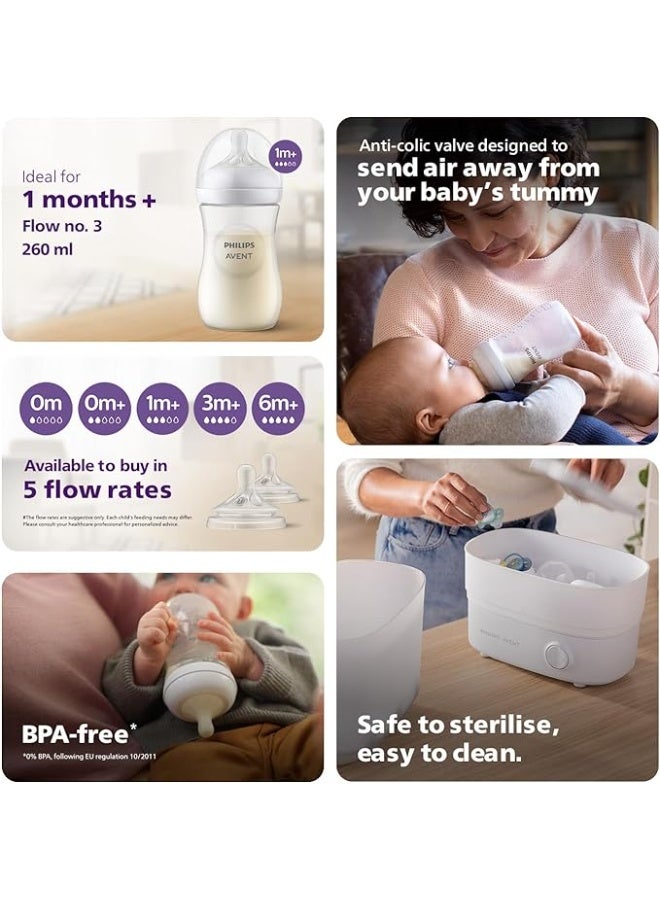 فيليبس زجاجة رضاعة فيليبس أفينت ناتشورال 2.0 260 مل SCF033/10 - خالية من BPA للأطفال من عمر شهر فما فوق - Image 4