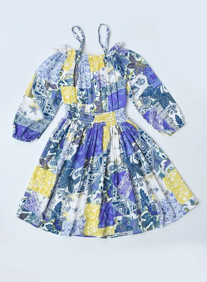 BELLA MODA Patchwork Print Dress