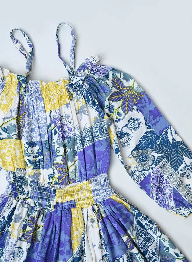 BELLA MODA Patchwork Print Dress