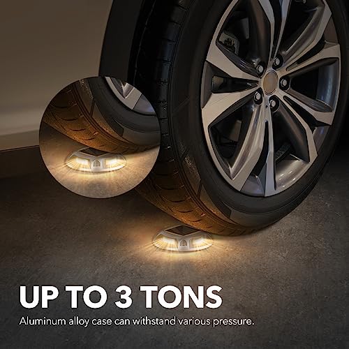 AGPTEK Solar Driveway Lights Outdoor 12 Pack, 2 Color Modes LED Deck Dock Marine Waterproof Driveway Marker Lights for Step Sidewalk Stair Garden Pathway Walkway Yard (Warm White/Cool White) - Image 5