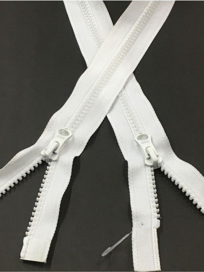 Karan Tuhafiye Karan Haberdashery Coat Zipper Double Sided 80 cm White Bone Tooth 1123 - Image 2