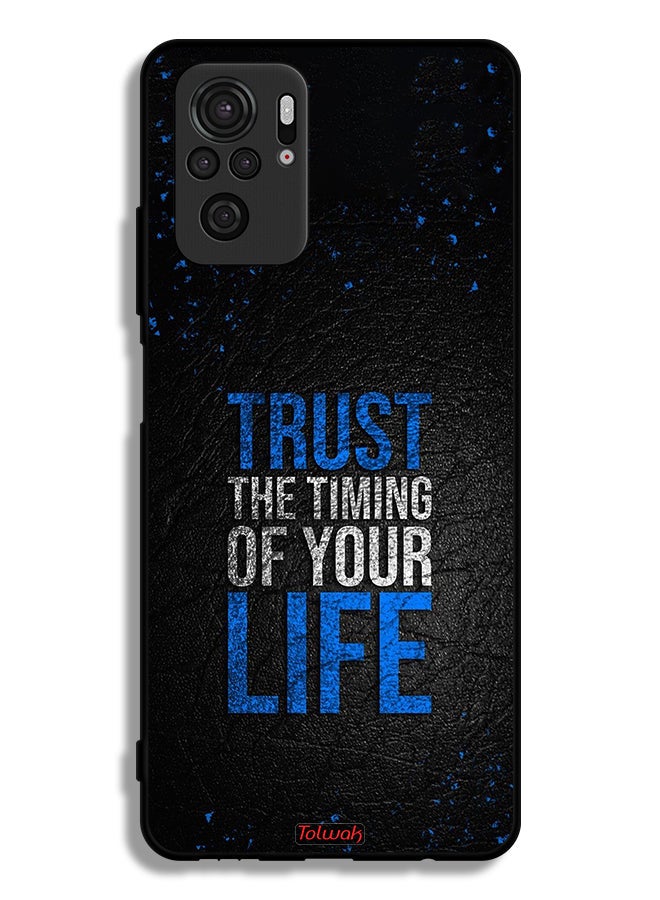 Tolwak Xiaomi Redmi Note 10 4G Protective Case Cover Trust The Timing Of Your Life - Image 2