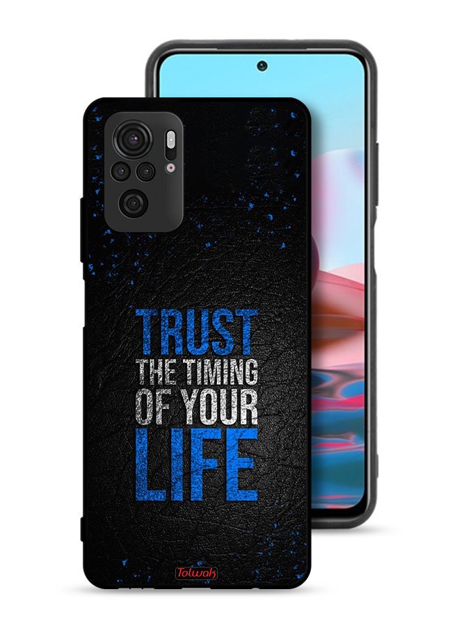Tolwak Xiaomi Redmi Note 10 4G Protective Case Cover Trust The Timing Of Your Life - Image 1