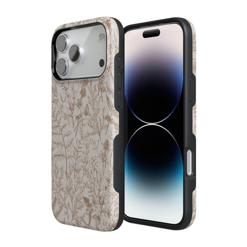 Casely iPhone 17 Pro Case | Beige Garden | Neutral Floral | Bold Protective Design | Compatible with MagSafe - Image 2