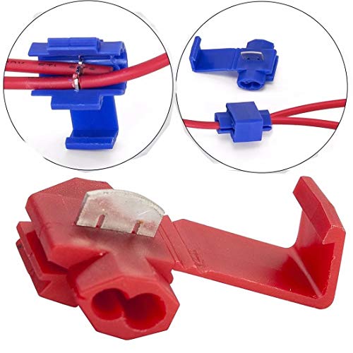 Larlansz 125PCS Solderless Quick Splice Snap Wire Splitter Tap Connectors Insulated Crimp Connector to Connect Electrical Wires 22-10 AWG - Image 4