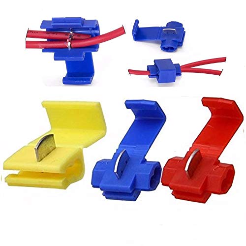Larlansz 125PCS Solderless Quick Splice Snap Wire Splitter Tap Connectors Insulated Crimp Connector to Connect Electrical Wires 22-10 AWG - Image 1