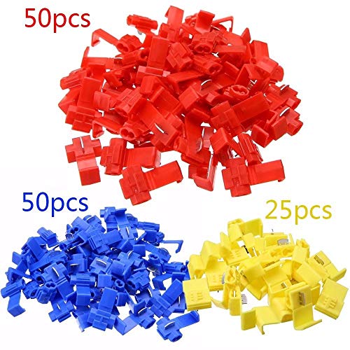 Larlansz 125PCS Solderless Quick Splice Snap Wire Splitter Tap Connectors Insulated Crimp Connector to Connect Electrical Wires 22-10 AWG - Image 2