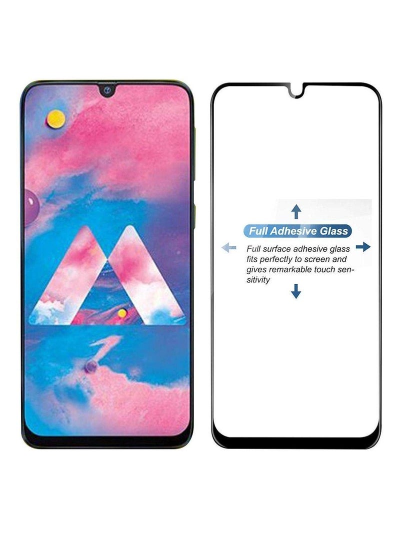 جلاس واقي شاشة كامل من الزجاج المقوى لهاتف سامسونج جالاكسي A70، بإطار أسود - Image 4