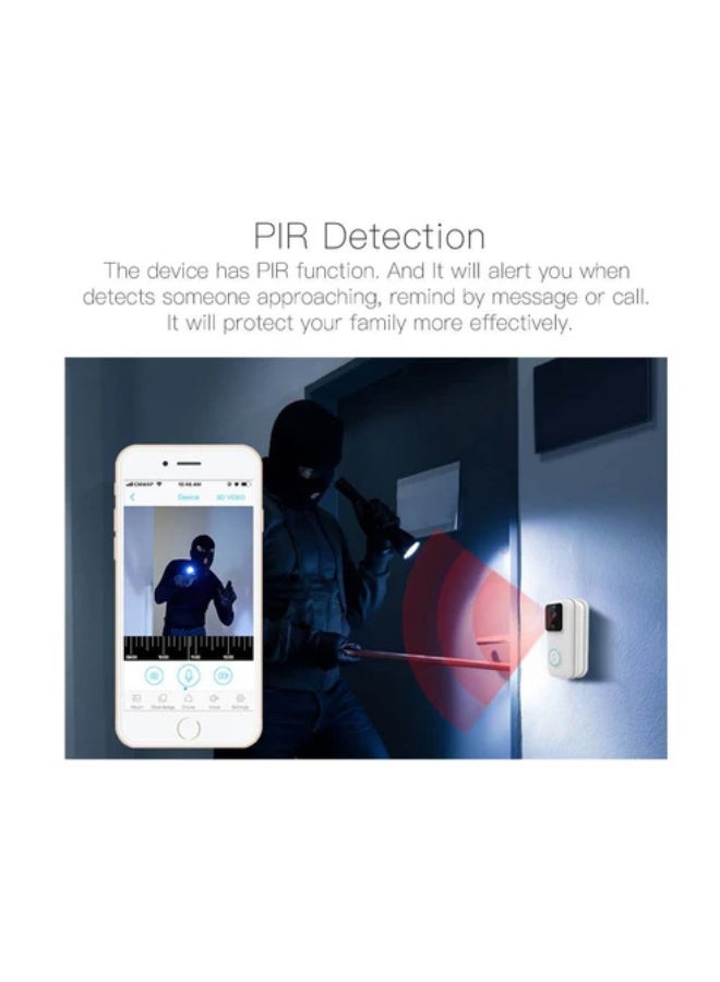 كروني جرس باب فيديو ذكي من كروني B06 - اتصال داخلي لاسلكي بدقة 1080 بكسل وزاوية واسعة 170 درجة، وبطارية تدوم 6 أشهر، وكشف الحركة، ورؤية ليلية لسهولة التركيب بنفسك - Image 5