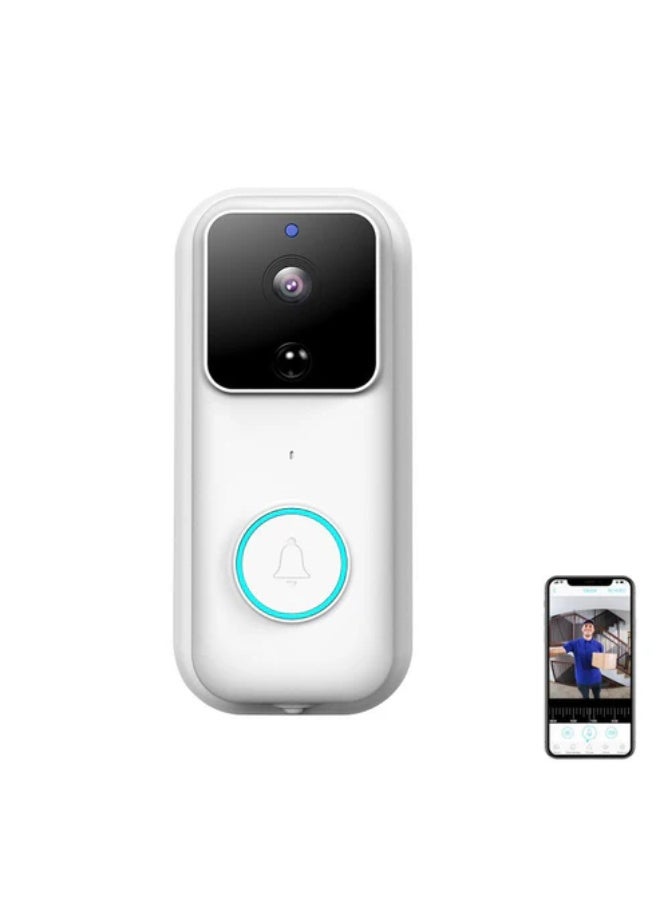 كروني جرس باب فيديو ذكي من كروني B06 - اتصال داخلي لاسلكي بدقة 1080 بكسل وزاوية واسعة 170 درجة، وبطارية تدوم 6 أشهر، وكشف الحركة، ورؤية ليلية لسهولة التركيب بنفسك - Image 1