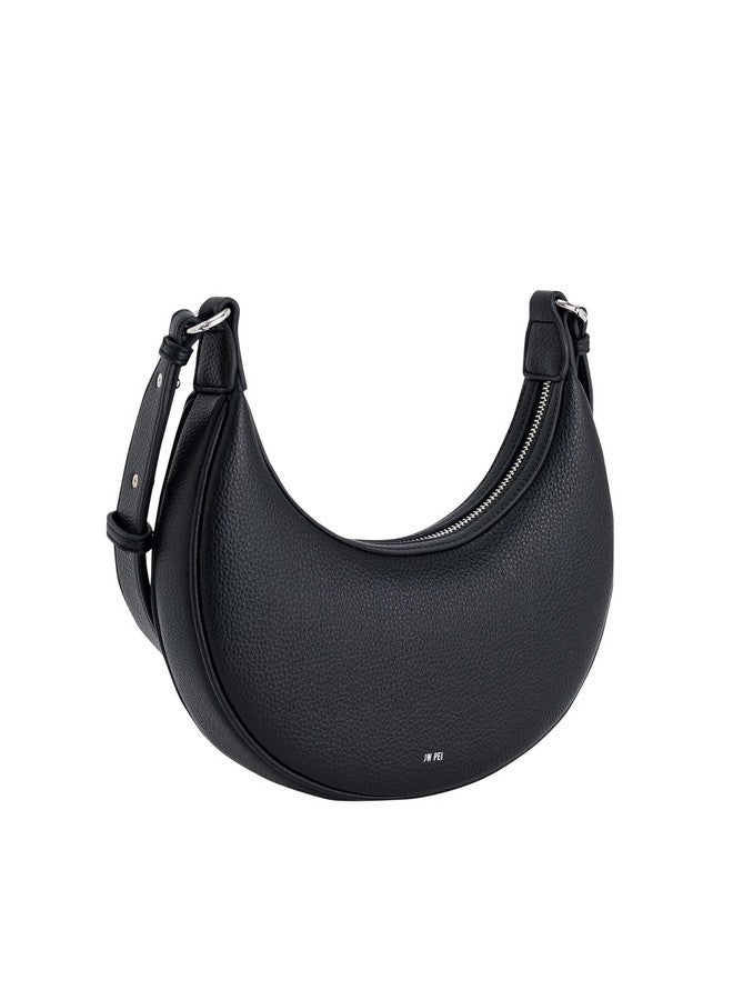 JW PEI Women's Carly Saddle Bag - Solid Black - Small - Image 1