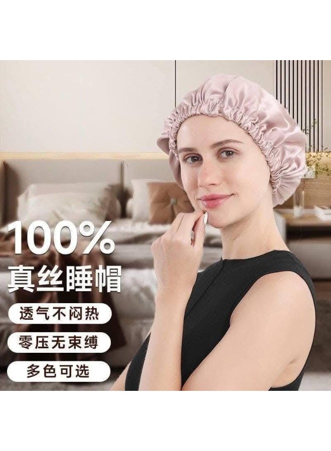 Soft Satin Hair Bonnet - Night Sleep Cap for Hair Protection and Frizz Control - Comfortable Universal Size - Image 1