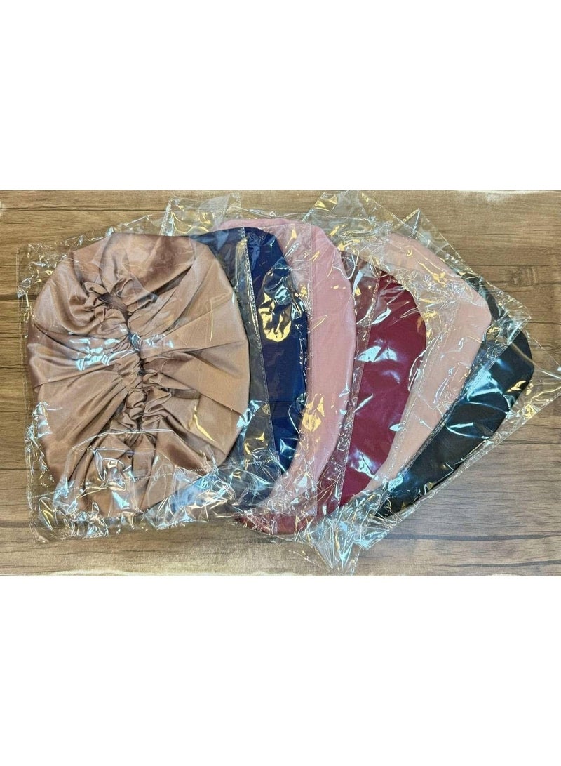 Soft Satin Hair Bonnet - Night Sleep Cap for Hair Protection and Frizz Control - Comfortable Universal Size - Image 2