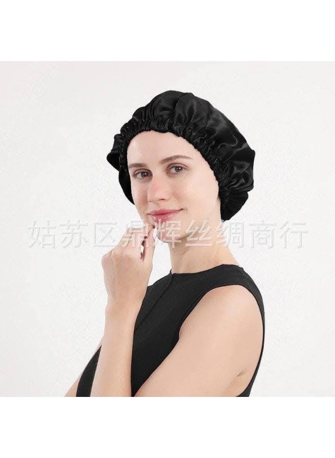 Soft Satin Hair Bonnet - Night Sleep Cap for Hair Protection and Frizz Control - Comfortable Universal Size - Image 3