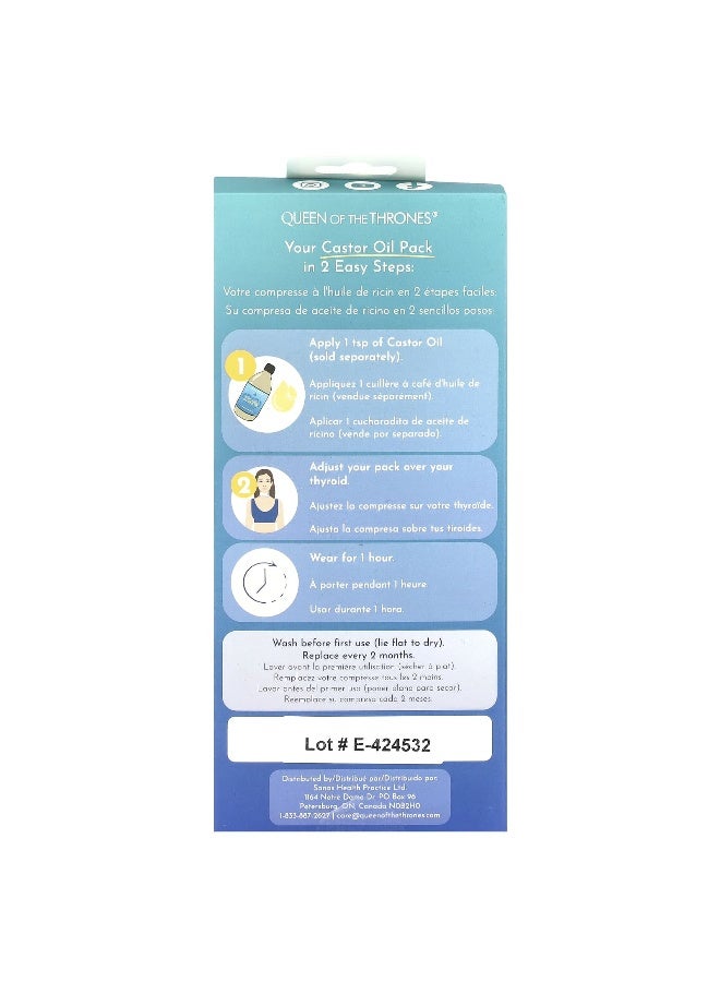 QUEEN OF THE THRONES Queen of the Thrones, Castor Oil Pack, Thyroid, 1 Count  - Image 3