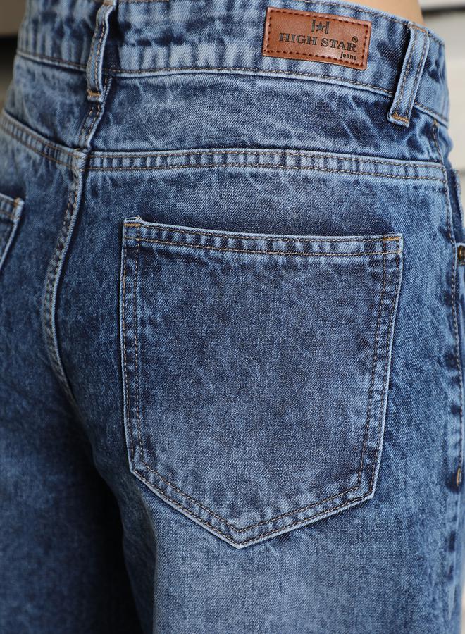 هاي ستار شورت دنيم قطن بخصر عالي - Image 5